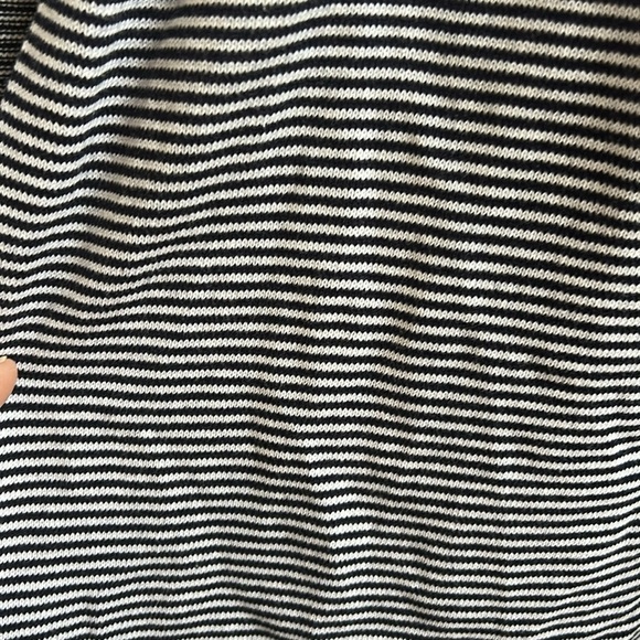 Jason Maxwell Black White Stripe Open Front Cotton Cardigan Medium NWT - Picture 6 of 10